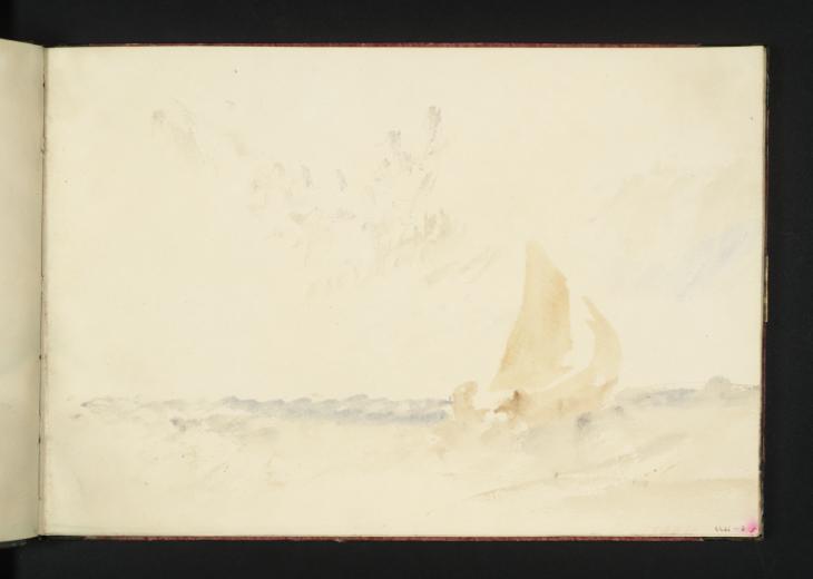 Joseph Mallord William Turner, ‘Seascape, with Sailing Boat’ c.1822-3