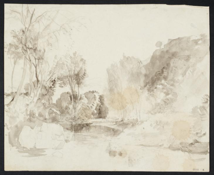 Joseph Mallord William Turner, ‘Trees by the River Washburn’ ?1824