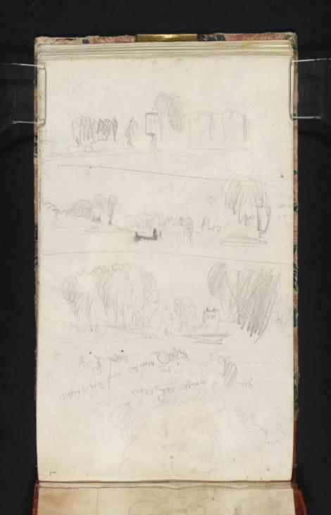 Joseph Mallord William Turner, ‘Wooded River Scenes; a Study of a Sunset Sky’ c.1823-4