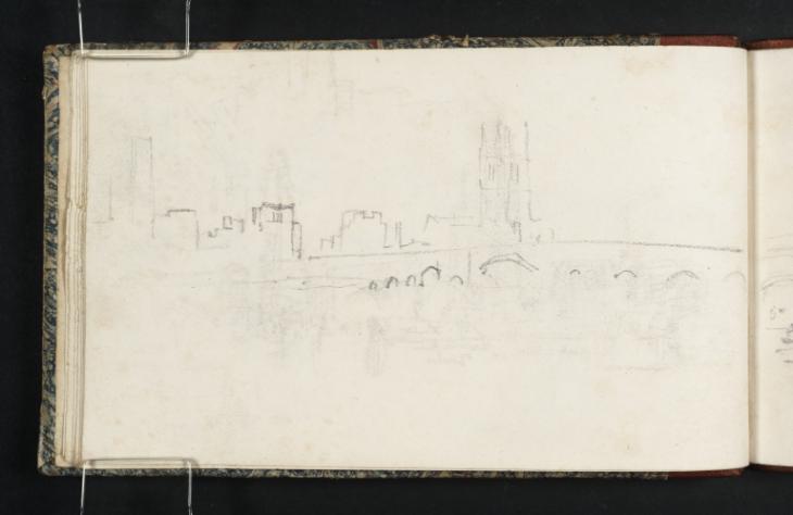 Joseph Mallord William Turner, ‘Old London Bridge on the River Thames from the Pool of London with Southwark Cathedral Beyond’ ?1824