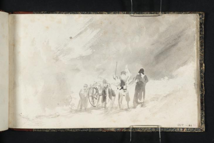 Joseph Mallord William Turner, ‘A Donkey and Cart with Figures in a Landscape’ c.1823-4