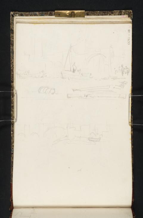 Joseph Mallord William Turner, ‘A Coffer-Dam and Construction Work above Old London Bridge’ 1824
