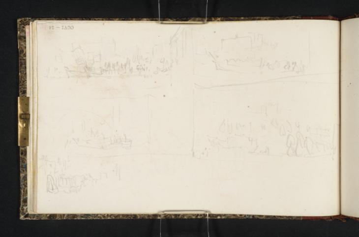 Joseph Mallord William Turner, ‘City Barges in the Lord Mayor's Day Pageant on the River Thames and off the Palace of Westminster’ 1824