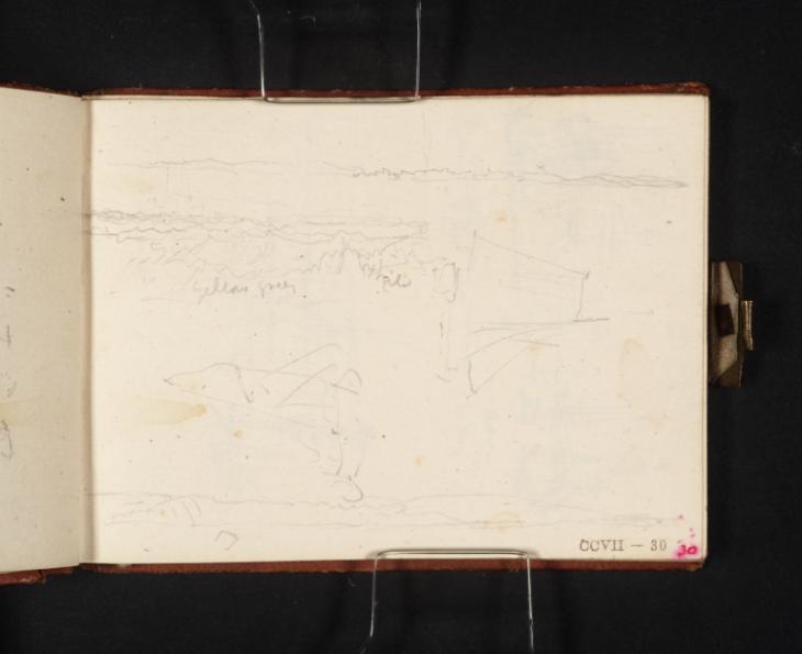 Joseph Mallord William Turner, ‘A Rough Sea; Coastlines; Sailing Boats’ 1827