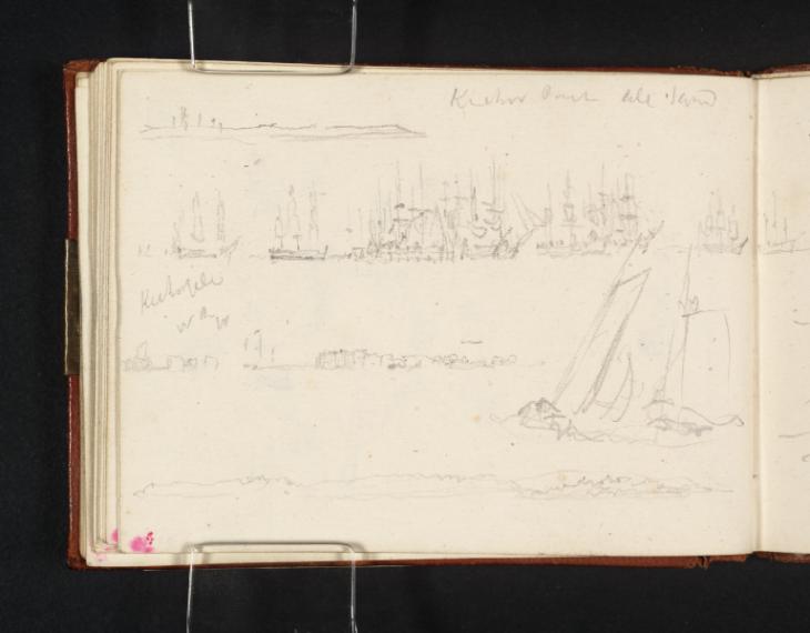 Joseph Mallord William Turner, ‘Warships ?at Spithead; Coastlines; Yachts Racing’ 1827
