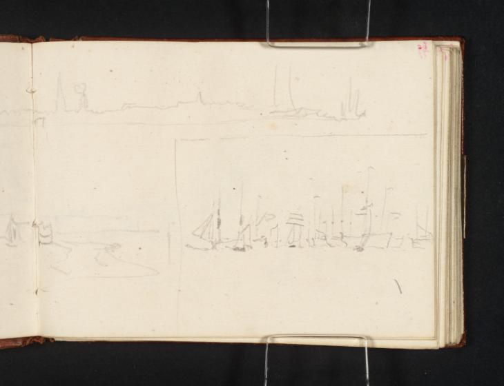 Joseph Mallord William Turner, ‘Southampton at Sunset; the Shore of Southampton Water; Shipping’ 1827