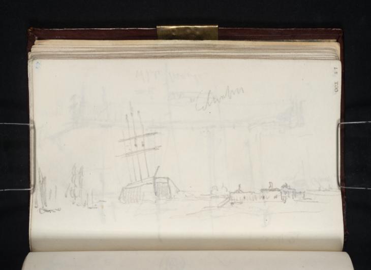 Joseph Mallord William Turner, ‘The Columbus Moored at Blackwall’ c.1824