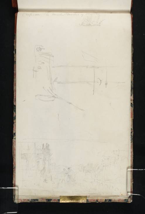 Joseph Mallord William Turner, ‘Design for a Classical Composition; Also Ships’ 1821