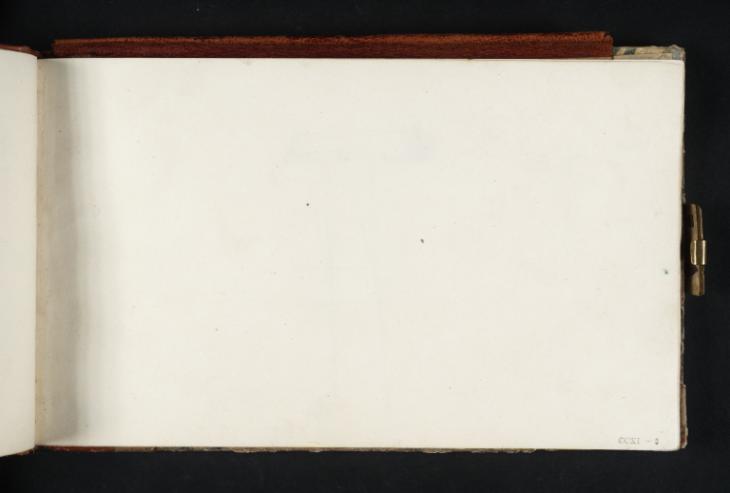 Joseph Mallord William Turner, ‘Blank’ 1821 (Blank right-hand page of sketchbook)