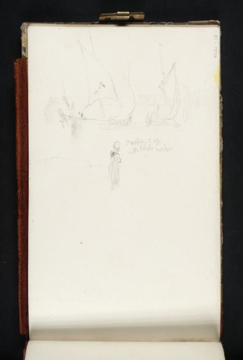 Joseph Mallord William Turner, ‘Boats Near the Coast with the ?Cap de la Hève: Also Female Figure’ 1821