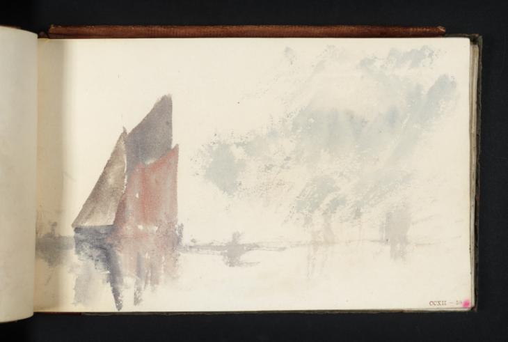 Joseph Mallord William Turner, ‘A Sailing Boat on a River’ c.1825