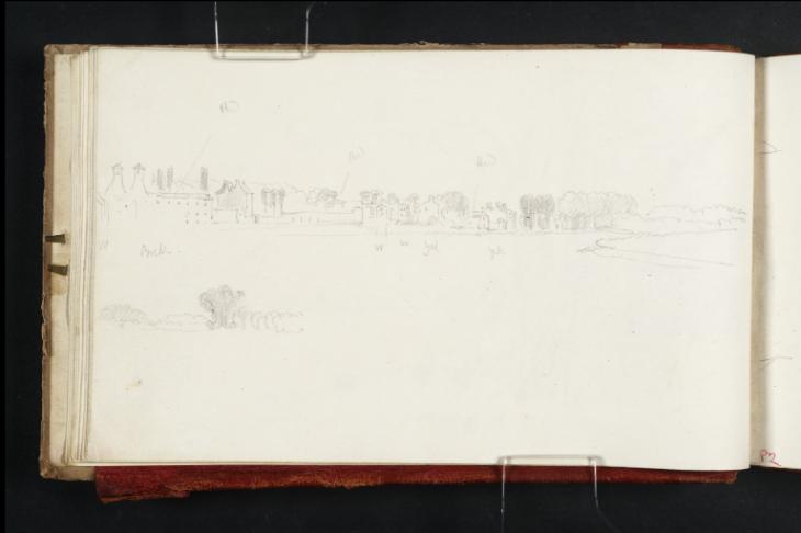 Joseph Mallord William Turner, ‘The River Thames at Mortlake, Looking West in the Direction of Kew’ c.1825