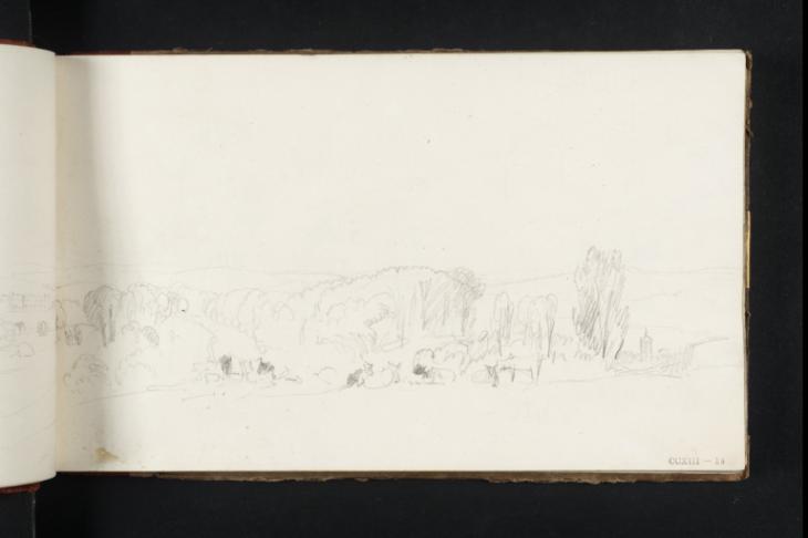 Joseph Mallord William Turner, ‘Petworth Park and All Hallows Church, Tillington, from the Upperton Monument’ 1825
