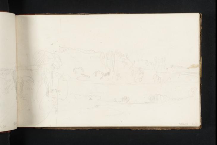 Joseph Mallord William Turner, ‘Petworth Park from the Upperton Monument; Petworth House across the Lake’ 1825