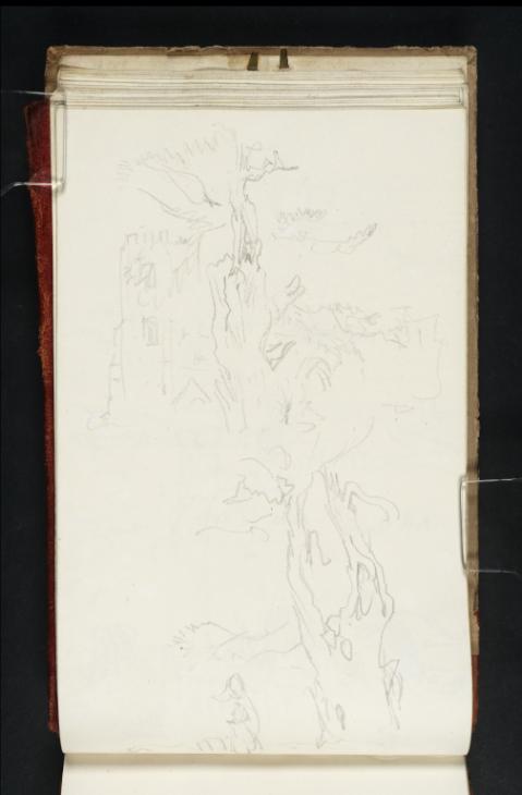 Joseph Mallord William Turner, ‘A Gothic Church and an Oak Tree; an Oak Tree with a Figure’ 1825