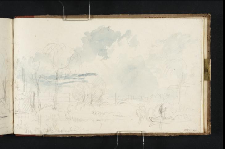 Joseph Mallord William Turner, ‘A Wooded River Scene, with Boats and a Distant Bridge’ 1821