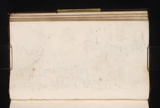 Joseph Mallord William Turner, ‘The Kolk, Rotterdam, with the Grote Markt and Korenbeurs, and the Tower of St Lawrence's Church Beyond; the Tower and Roof from the South-East’ 1825