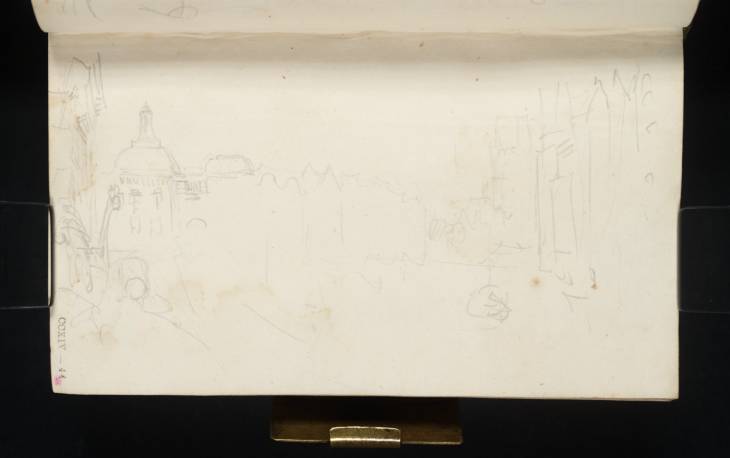 Joseph Mallord William Turner, ‘The Beurs and Houses along the Kolk, Rotterdam, from across the Draaibrug, with the Tower of St Lawrence's Church in the Distance’ 1825