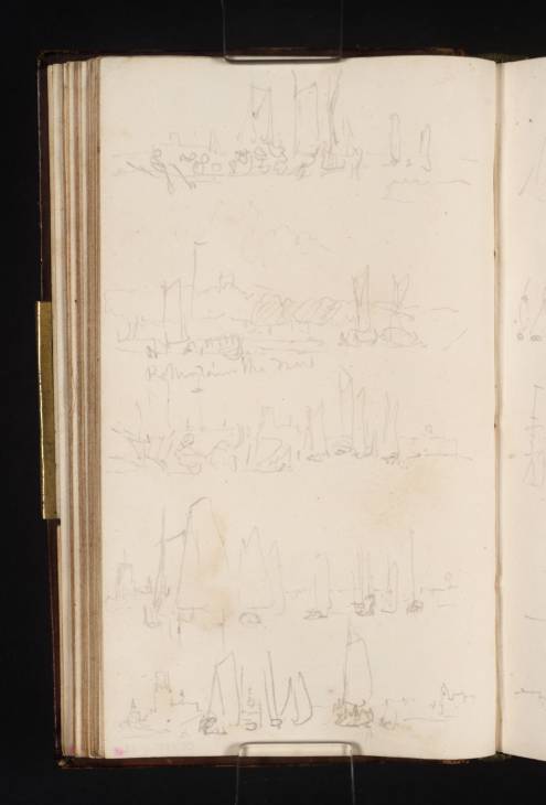 Joseph Mallord William Turner, ‘Studies of Boats under Sail on the Nieuwe Maas (New Meuse) River off Rotterdam’ 1825