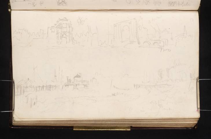 Joseph Mallord William Turner, ‘The Haarlemmerpoort across the Singelgracht Canal, Amsterdam; Riverfront Scenes on the IJ’ 1825
