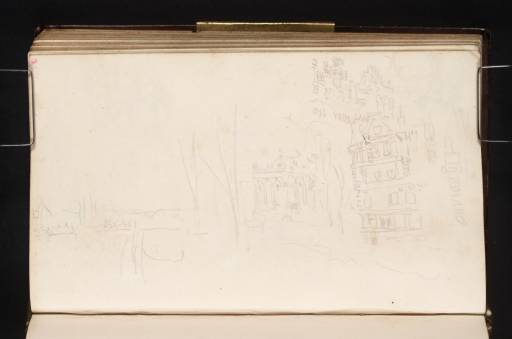 Joseph Mallord William Turner, ‘Boats Moored near the Zeerecht on the IJ Riverfront, Amsterdam; Gables along the Damrak’ 1825
