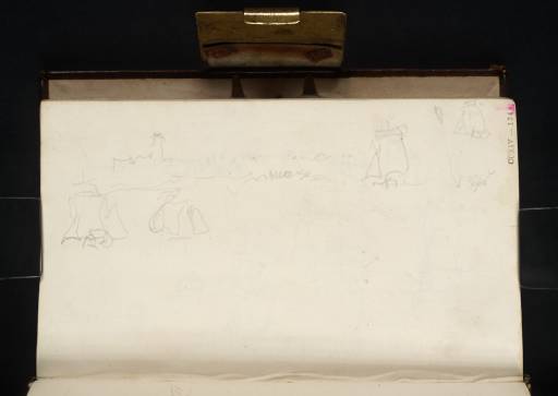 Joseph Mallord William Turner, ‘The River Rhine with a Distant Tower; Studies of Sailing Boats’ 1825