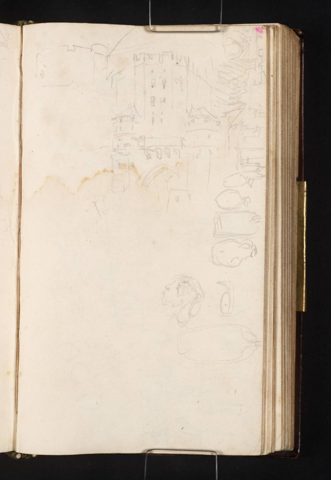 Bayen Thurm, Cologne, with Studies of Headdress, Jars, Etc.