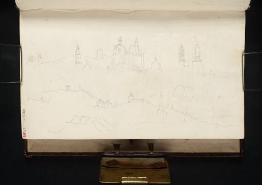 Joseph Mallord William Turner, ‘Views of Aachen (Aix-la-Chapelle) from the South, with the Cathedral and Rathaus, and the Hills Beyond’ 1825