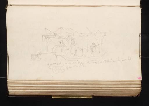 Joseph Mallord William Turner, ‘A Boat or Boats, Probably on the River Meuse at Liège, with Women Rinsing Dyed Wool’ 1825