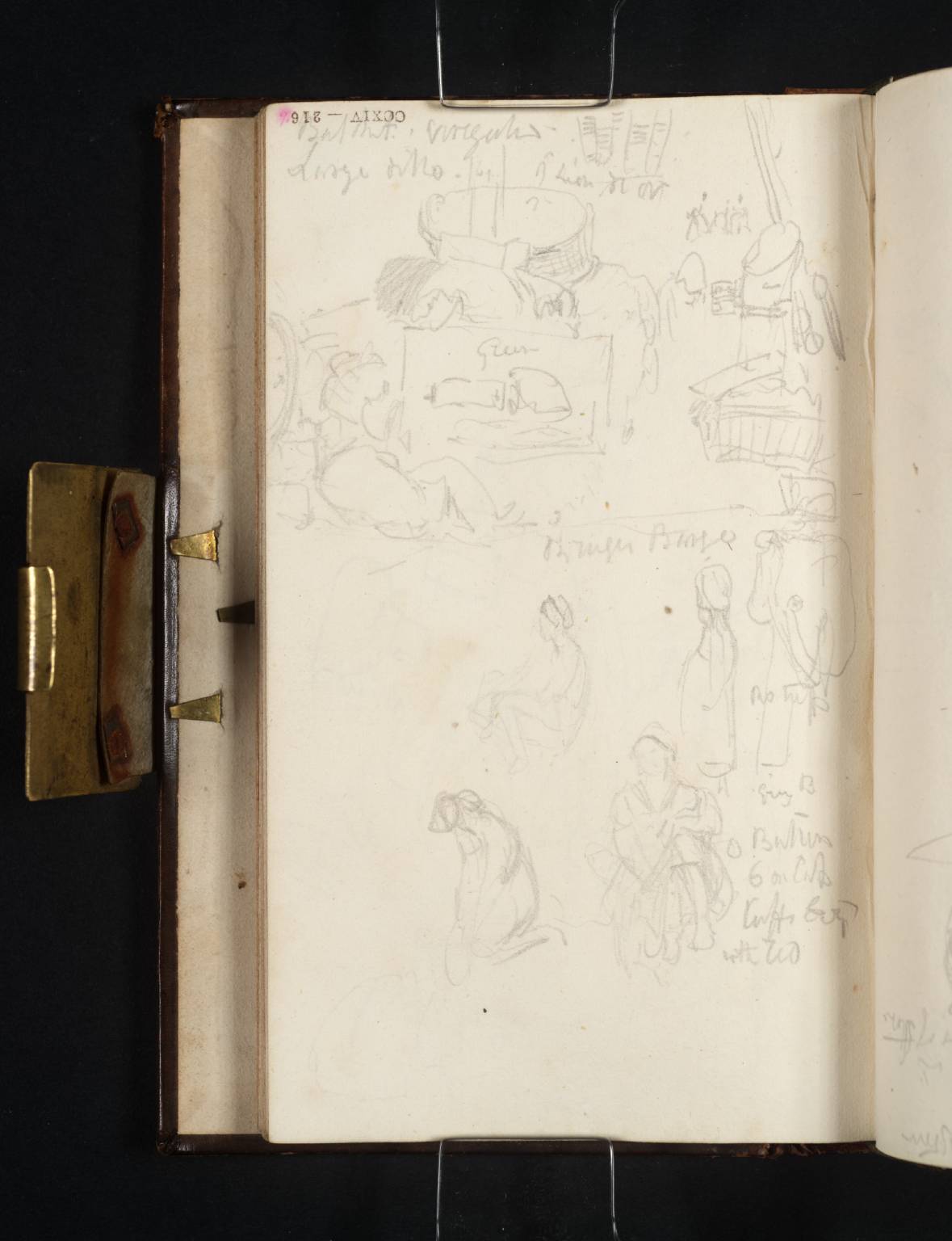 Luggage on a Bruges Barge [Turner]; Also Figures