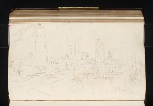 Joseph Mallord William Turner, ‘The Tour du Leughenaer beside Dunkirk Harbour, with the Belfry of St Éloi's Church in the Distance’ 1825