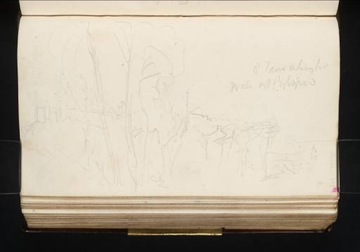 Joseph Mallord William Turner, ‘The Walls of Boulogne to the South-West beyond Trees, with the Sea in the Distance Below’ 1825