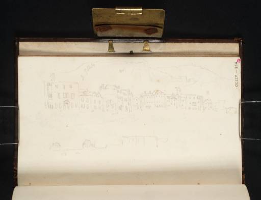 Joseph Mallord William Turner, ‘The King's Head Hotel and Other Buildings on Clarence Place and Crosswall beside Dover Harbour, with the Western Heights Above’ 1825