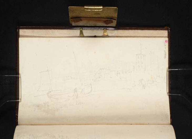 Joseph Mallord William Turner, ‘Figures with Beached Boats at Deal, below the Semaphore Tower’ 1825