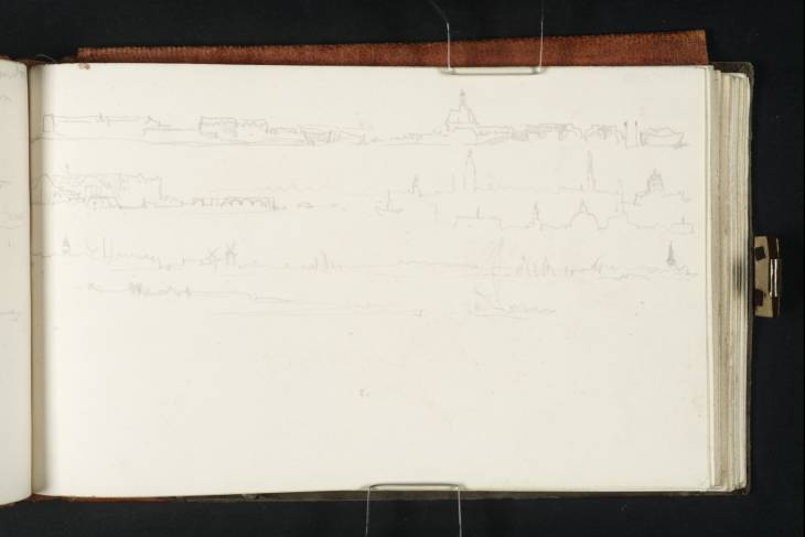 Joseph Mallord William Turner, ‘Amsterdam across the River IJ, with the Rijkswerf Shipyards and Oosterkerk, and the Spires and Domes of the City Beyond’ 1825