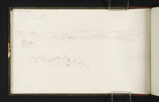 Joseph Mallord William Turner, ‘Passenger Boats on the River Meuse near Coronmeuse, with Liège in the Distance to the South-West’ 1825