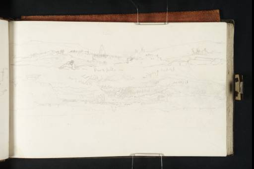 Joseph Mallord William Turner, ‘Views of Boulogne to the South-West from Inland, with the Château and Belfry’ 1825