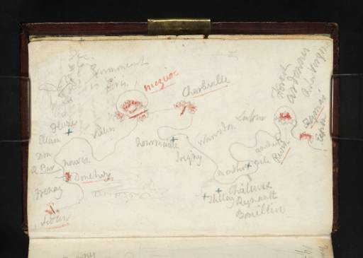 Joseph Mallord William Turner, ‘Sketch Map of the Meuse between Sedan and Fumay’ 1824