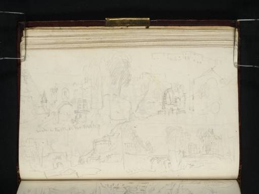 Joseph Mallord William Turner, ‘Four Sketches of Huy from the Outskirts’ 1824