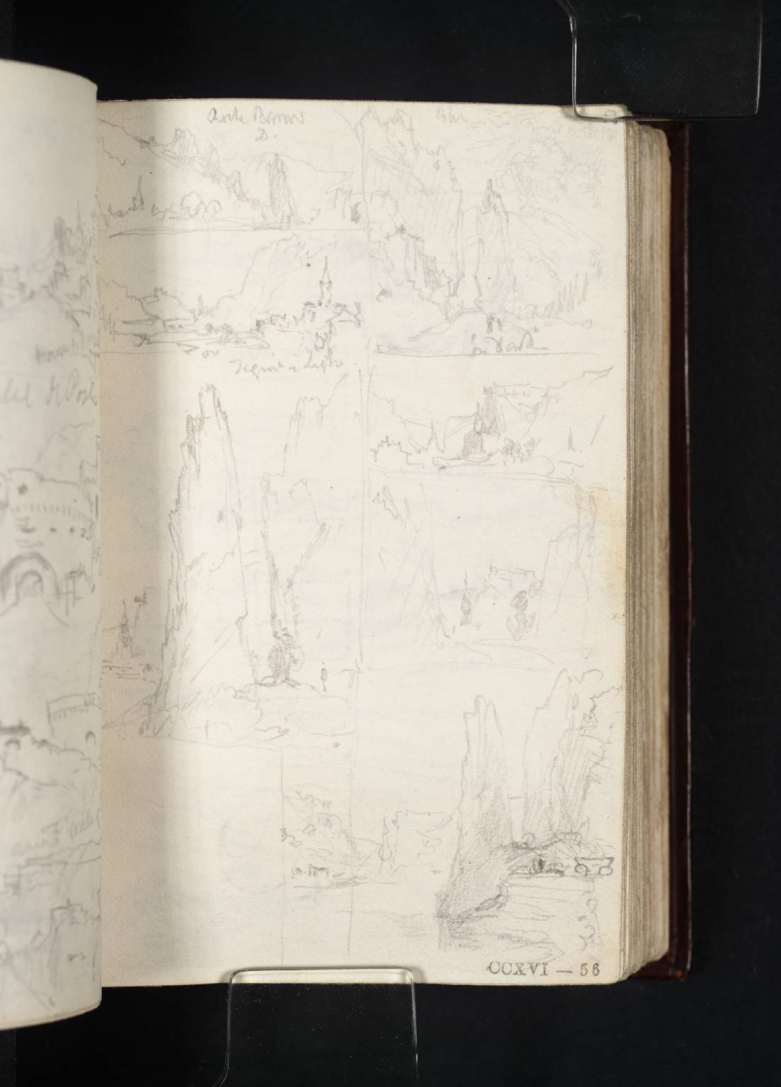 Sketches of the Roche à Bayard, South of Dinant; Dinant as Seen from the Vicinity of the Roche