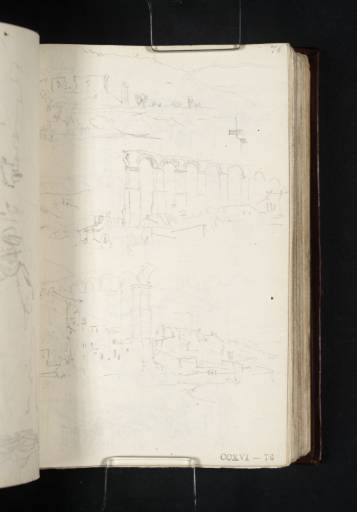Joseph Mallord William Turner, ‘Three Sketches of the Roman Aqueduct, Looking from Ancy to Ars and Vice Versa’ 1824