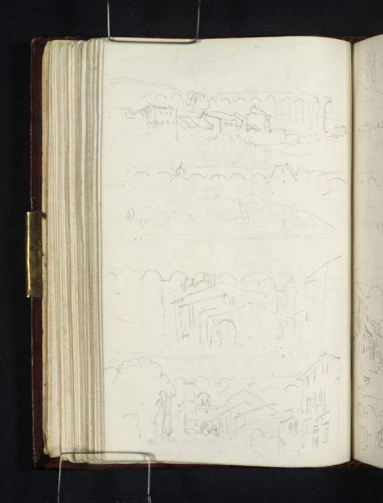 Joseph Mallord William Turner, ‘Four Sketches of the Roman Aqueduct at Jouy-aux-Arches’ 1824