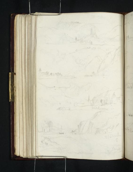 Joseph Mallord William Turner, ‘Five Sketches of the Moselle betwen the Mosel Lorelei and Wintrich’ 1824