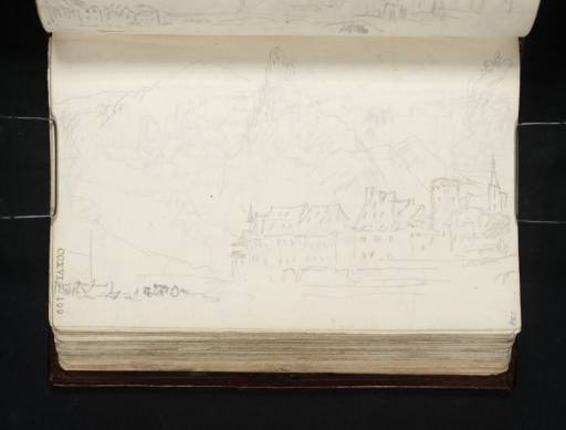 Joseph Mallord William Turner, ‘Trarbach and the Grevenburg, Looking Downstream’ 1824
