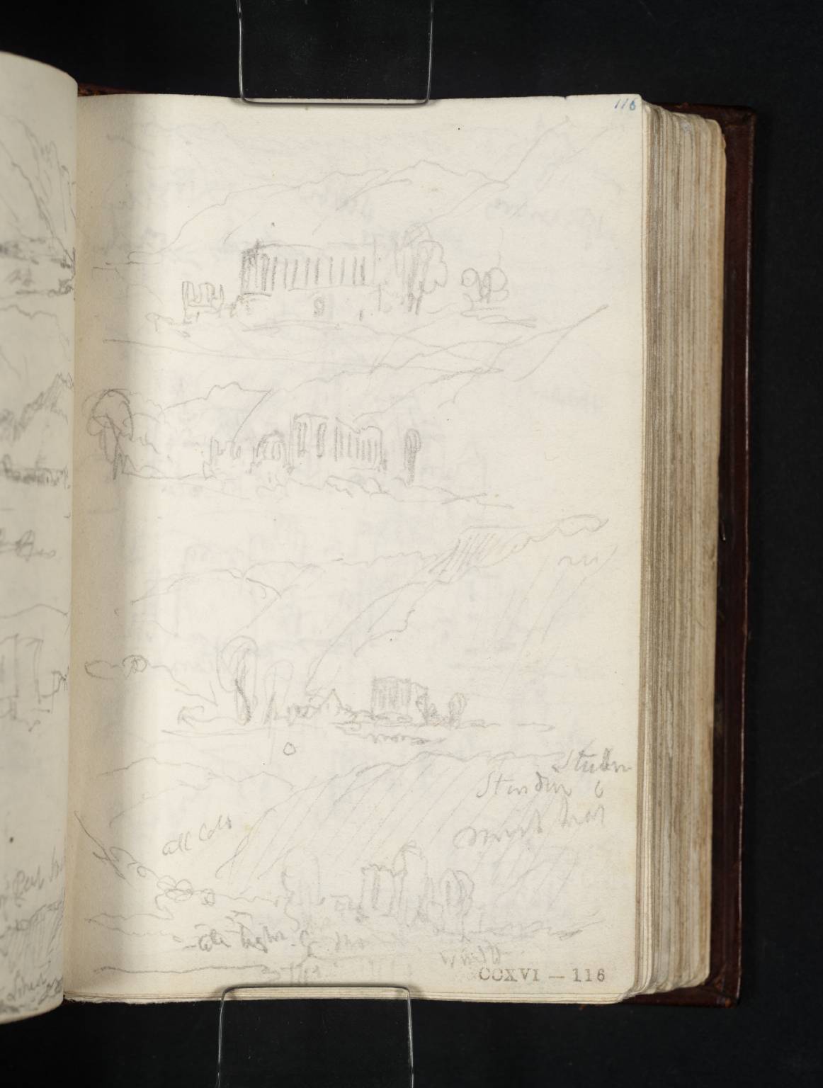 Four Views of Kloster Stuben from Different Viewpoints Travelling Downstream