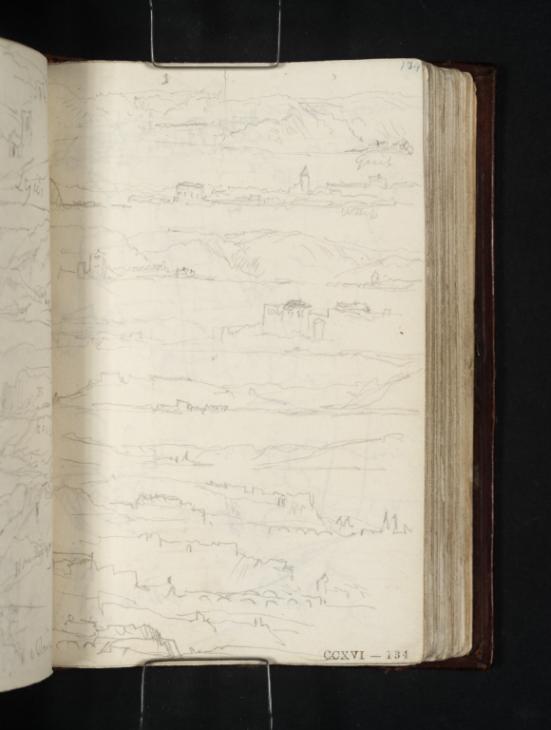 Joseph Mallord William Turner, ‘Numerous Views between Güls and Koblenz Including Distant Views of Ehrenbreitstein’ 1824