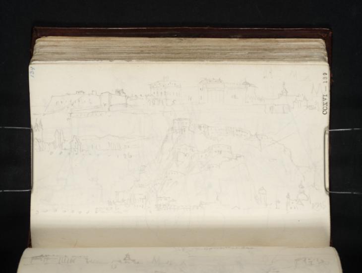 Joseph Mallord William Turner, ‘Three Sketches Making Up a Composite View of Koblenz and Ehrenbreitstein, Looking Downstream from near Pfaffendorf’ 1824
