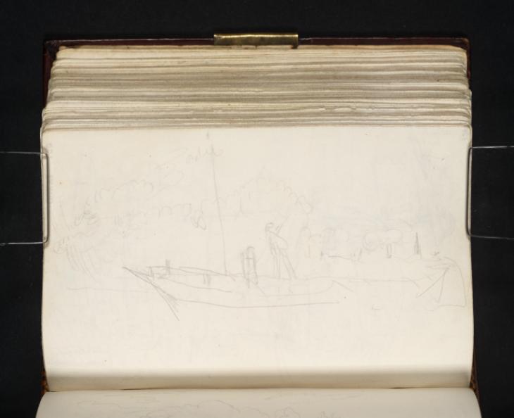 Joseph Mallord William Turner, ‘River Scene ?Leaving Bruges for Ostend’ 1824