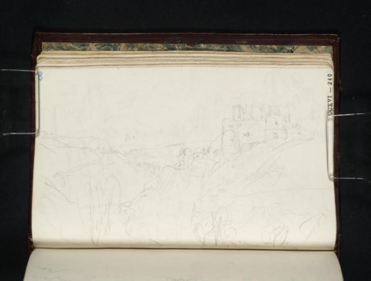 Joseph Mallord William Turner, ‘Ruined Castle on Hill; Château d'Arc, near Dieppe’ 1824