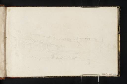 Joseph Mallord William Turner, ‘Liège from the South with St Laurent Barracks on the Horizon’ 1824